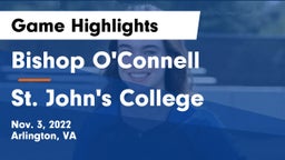 Bishop O'Connell  vs St. John's College  Game Highlights - Nov. 3, 2022