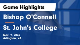 Bishop O'Connell  vs St. John's College  Game Highlights - Nov. 2, 2023
