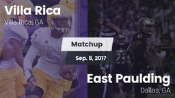 Matchup: Villa Rica vs. East Paulding  2017