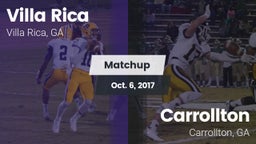 Matchup: Villa Rica vs. Carrollton  2017