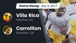 Recap: Villa Rica  vs. Carrollton  2017