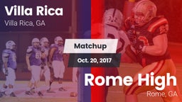 Matchup: Villa Rica vs. Rome High 2017