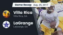 Recap: Villa Rica  vs. LaGrange  2017