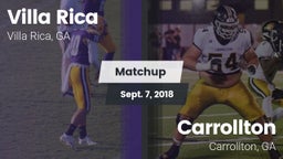 Matchup: Villa Rica vs. Carrollton  2018