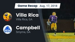 Recap: Villa Rica  vs. Campbell  2018
