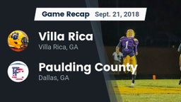 Recap: Villa Rica  vs. Paulding County  2018