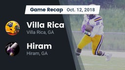 Recap: Villa Rica  vs. Hiram  2018