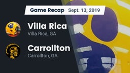 Recap: Villa Rica  vs. Carrollton  2019