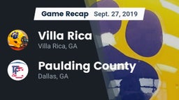 Recap: Villa Rica  vs. Paulding County  2019