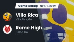 Recap: Villa Rica  vs. Rome High 2019
