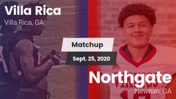 Matchup: Villa Rica vs. Northgate  2020