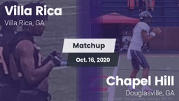 Matchup: Villa Rica vs. Chapel Hill  2020