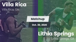 Matchup: Villa Rica vs. Lithia Springs  2020