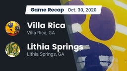 Recap: Villa Rica  vs. Lithia Springs  2020