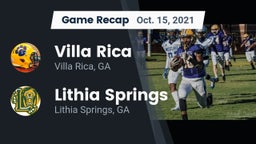 Recap: Villa Rica  vs. Lithia Springs  2021