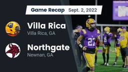 Recap: Villa Rica  vs. Northgate  2022