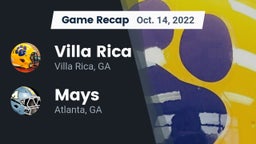 Recap: Villa Rica  vs. Mays  2022