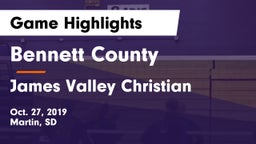 Bennett County  vs James Valley Christian Game Highlights - Oct. 27, 2019