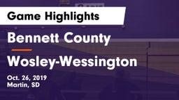 Bennett County  vs Wosley-Wessington Game Highlights - Oct. 26, 2019