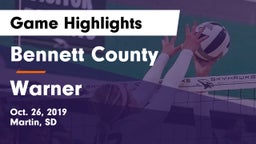 Bennett County  vs Warner  Game Highlights - Oct. 26, 2019