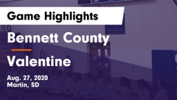 Bennett County  vs Valentine  Game Highlights - Aug. 27, 2020