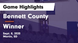 Bennett County  vs Winner  Game Highlights - Sept. 8, 2020