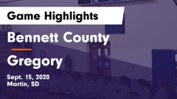 Bennett County  vs Gregory  Game Highlights - Sept. 15, 2020