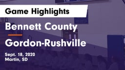 Bennett County  vs Gordon-Rushville  Game Highlights - Sept. 18, 2020
