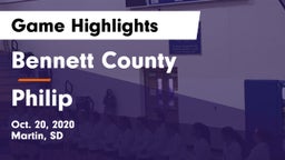 Bennett County  vs Philip Game Highlights - Oct. 20, 2020
