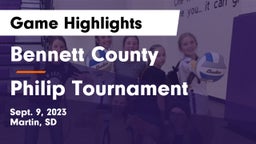 Bennett County  vs Philip Tournament Game Highlights - Sept. 9, 2023