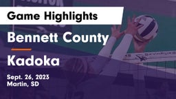 Bennett County  vs Kadoka  Game Highlights - Sept. 26, 2023