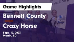 Bennett County  vs Crazy Horse Game Highlights - Sept. 12, 2023