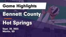Bennett County  vs Hot Springs  Game Highlights - Sept. 28, 2023