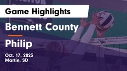 Bennett County  vs Philip Game Highlights - Oct. 17, 2023