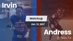 Matchup: Irvin  vs. Andress  2017