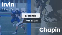 Matchup: Irvin  vs. Chapin  2017