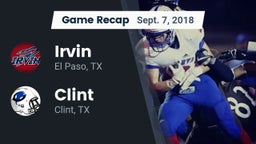 Recap: Irvin  vs. Clint  2018