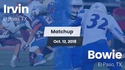 Matchup: Irvin  vs. Bowie  2018
