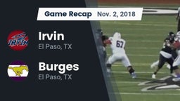Recap: Irvin  vs. Burges  2018