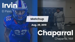 Matchup: Irvin  vs. Chaparral  2019