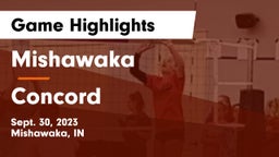 Mishawaka  vs Concord  Game Highlights - Sept. 30, 2023