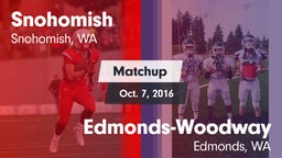 Matchup: Snohomish High vs. Edmonds-Woodway  2016