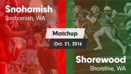 Matchup: Snohomish High vs. Shorewood  2016