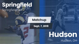 Matchup: Springfield vs. Hudson  2018