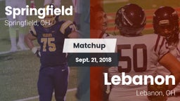 Matchup: Springfield vs. Lebanon   2018