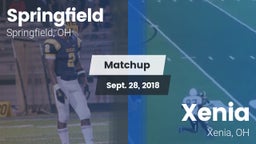 Matchup: Springfield vs. Xenia  2018