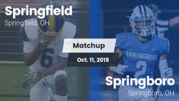 Matchup: Springfield vs. Springboro  2019