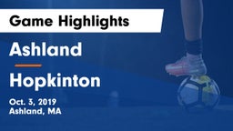 Ashland  vs Hopkinton  Game Highlights - Oct. 3, 2019