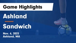 Ashland  vs Sandwich  Game Highlights - Nov. 6, 2023