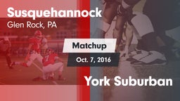 Matchup: Susquehannock High vs. York Suburban  2016